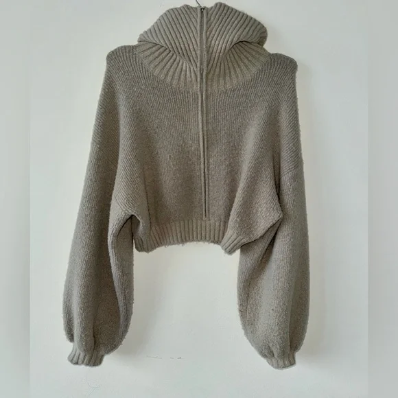 House of CB - Grey Knit Cropped Cardigan - AILA - Medium - Picture 4 of 12